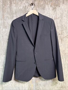 LE 31 BY SIMONS Men's Wool Blend Stretch Suit Jacket Size 34 In Black